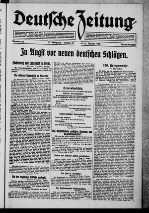 Deutsche Zeitung on Jan 12, 1918