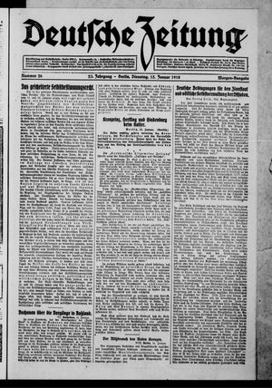 Deutsche Zeitung vom 15.01.1918