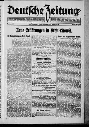 Deutsche Zeitung vom 16.01.1918