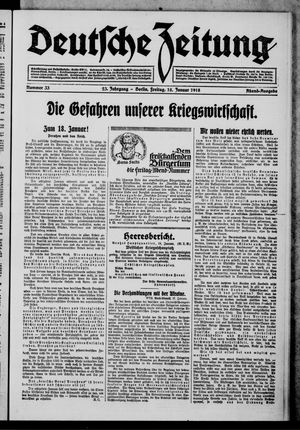 Deutsche Zeitung on Jan 18, 1918