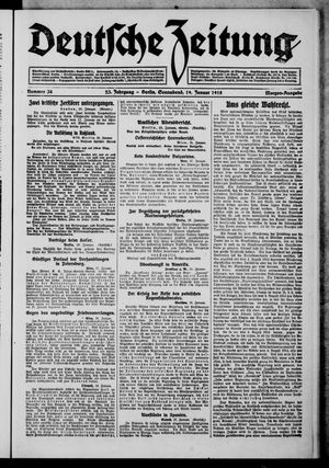 Deutsche Zeitung vom 19.01.1918