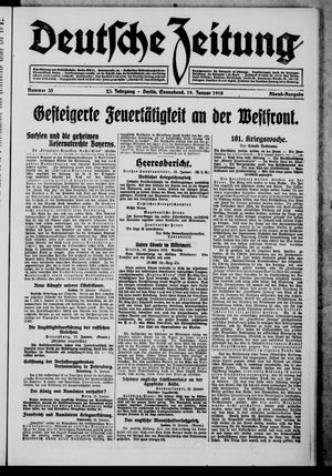 Deutsche Zeitung vom 19.01.1918