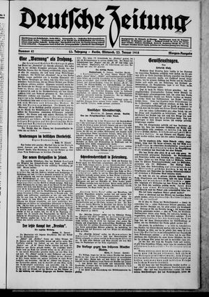 Deutsche Zeitung on Jan 23, 1918