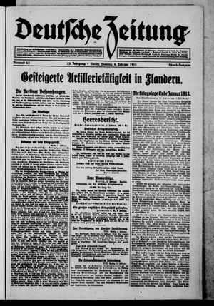 Deutsche Zeitung on Feb 4, 1918