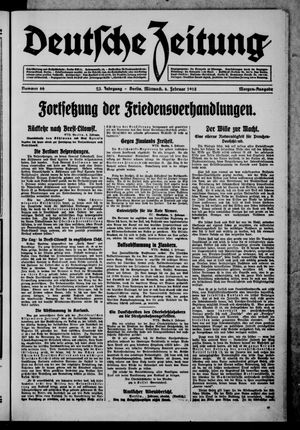 Deutsche Zeitung vom 06.02.1918