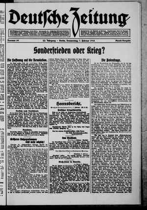 Deutsche Zeitung vom 07.02.1918