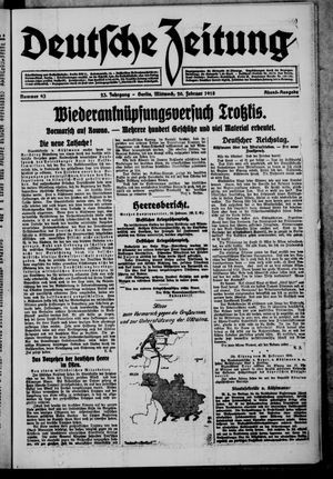 Deutsche Zeitung on Feb 20, 1918