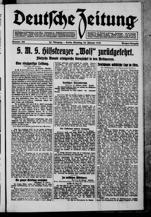 Deutsche Zeitung vom 24.02.1918