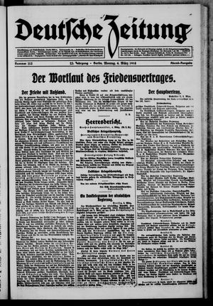 Deutsche Zeitung on Mar 4, 1918
