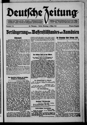 Deutsche Zeitung vom 05.03.1918