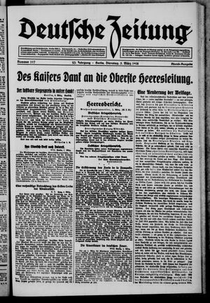 Deutsche Zeitung vom 05.03.1918