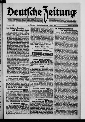 Deutsche Zeitung on Mar 7, 1918
