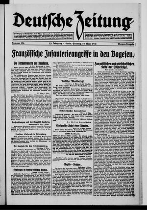 Deutsche Zeitung vom 10.03.1918