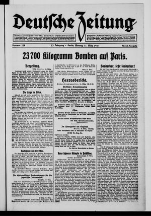 Deutsche Zeitung vom 11.03.1918