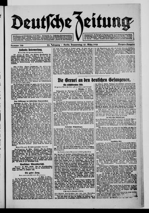 Deutsche Zeitung on Mar 21, 1918