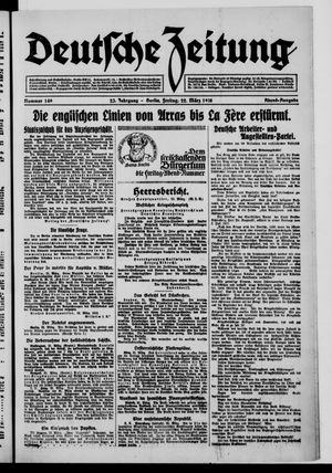 Deutsche Zeitung vom 22.03.1918