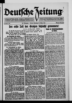 Deutsche Zeitung on Mar 24, 1918