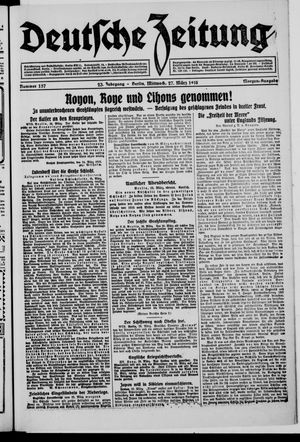 Deutsche Zeitung vom 27.03.1918