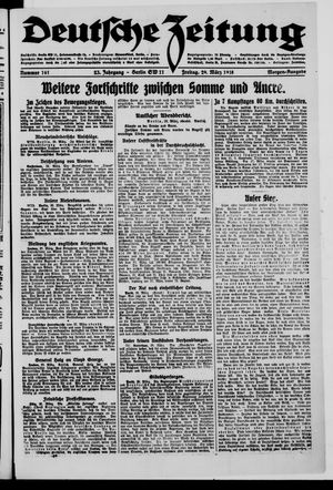 Deutsche Zeitung on Mar 29, 1918