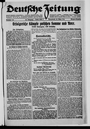 Deutsche Zeitung on Mar 30, 1918