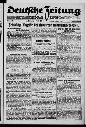 Deutsche Zeitung on Apr 2, 1918