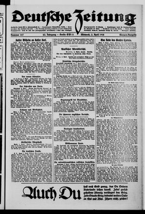 Deutsche Zeitung vom 03.04.1918