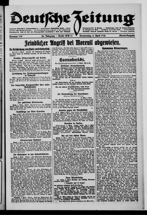 Deutsche Zeitung on Apr 4, 1918