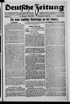 Deutsche Zeitung on Apr 6, 1918