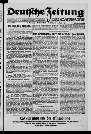 Deutsche Zeitung vom 10.04.1918