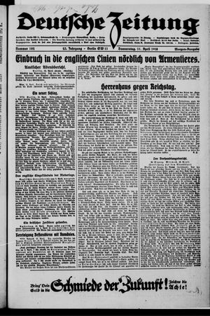 Deutsche Zeitung on Apr 11, 1918