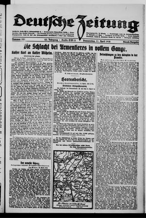 Deutsche Zeitung on Apr 11, 1918