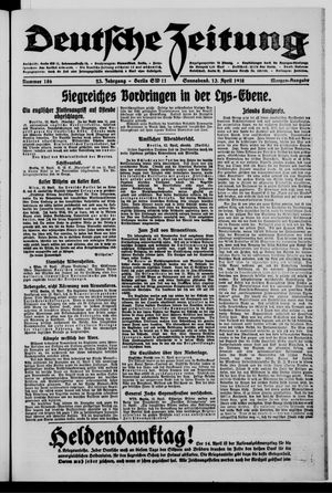 Deutsche Zeitung vom 13.04.1918