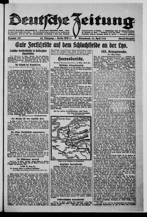 Deutsche Zeitung vom 13.04.1918