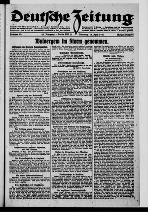 Deutsche Zeitung on Apr 16, 1918