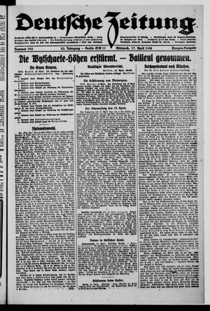 Deutsche Zeitung on Apr 17, 1918
