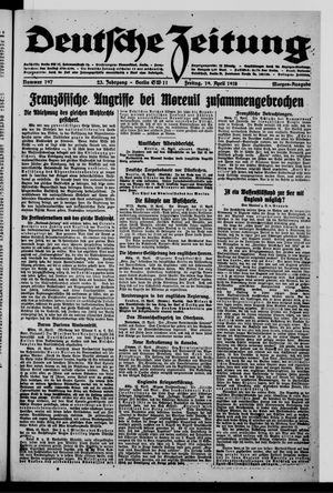 Deutsche Zeitung vom 19.04.1918