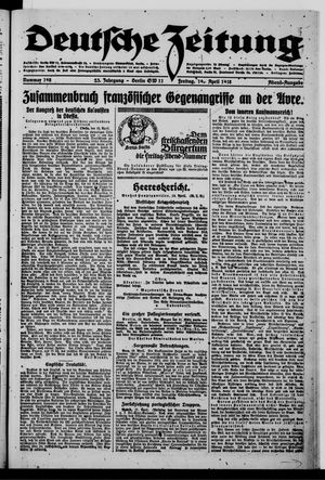 Deutsche Zeitung vom 19.04.1918