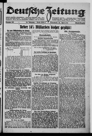 Deutsche Zeitung vom 20.04.1918