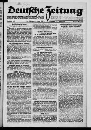 Deutsche Zeitung vom 21.04.1918