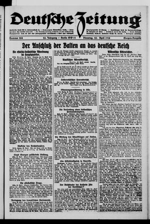 Deutsche Zeitung vom 23.04.1918