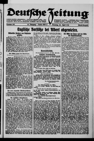 Deutsche Zeitung vom 23.04.1918