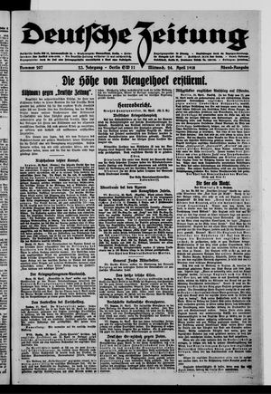 Deutsche Zeitung vom 24.04.1918