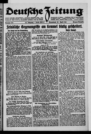 Deutsche Zeitung on Apr 27, 1918