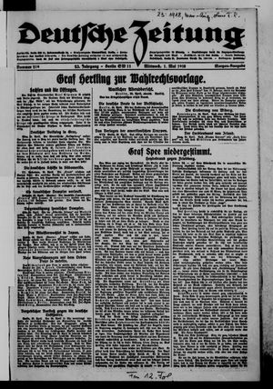 Deutsche Zeitung vom 01.05.1918
