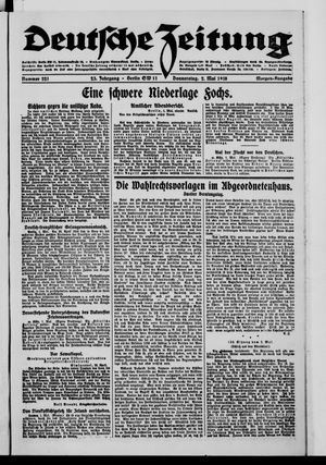 Deutsche Zeitung on May 2, 1918