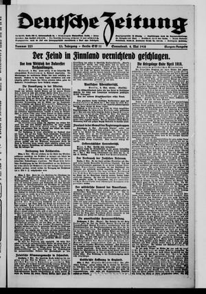 Deutsche Zeitung vom 04.05.1918