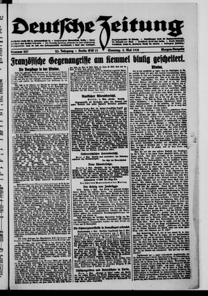 Deutsche Zeitung on May 5, 1918