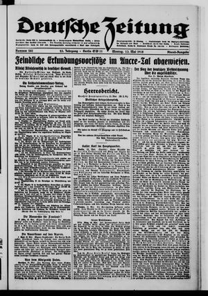 Deutsche Zeitung on May 13, 1918