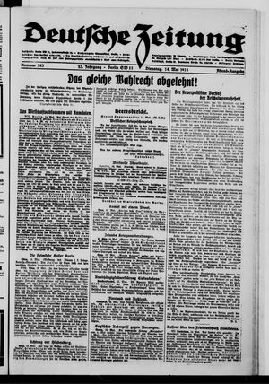 Deutsche Zeitung on May 14, 1918