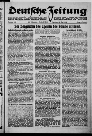 Deutsche Zeitung on May 28, 1918